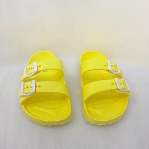 Olivia Miller Girls Yellow Double Buckle Slide Sandals Size 1